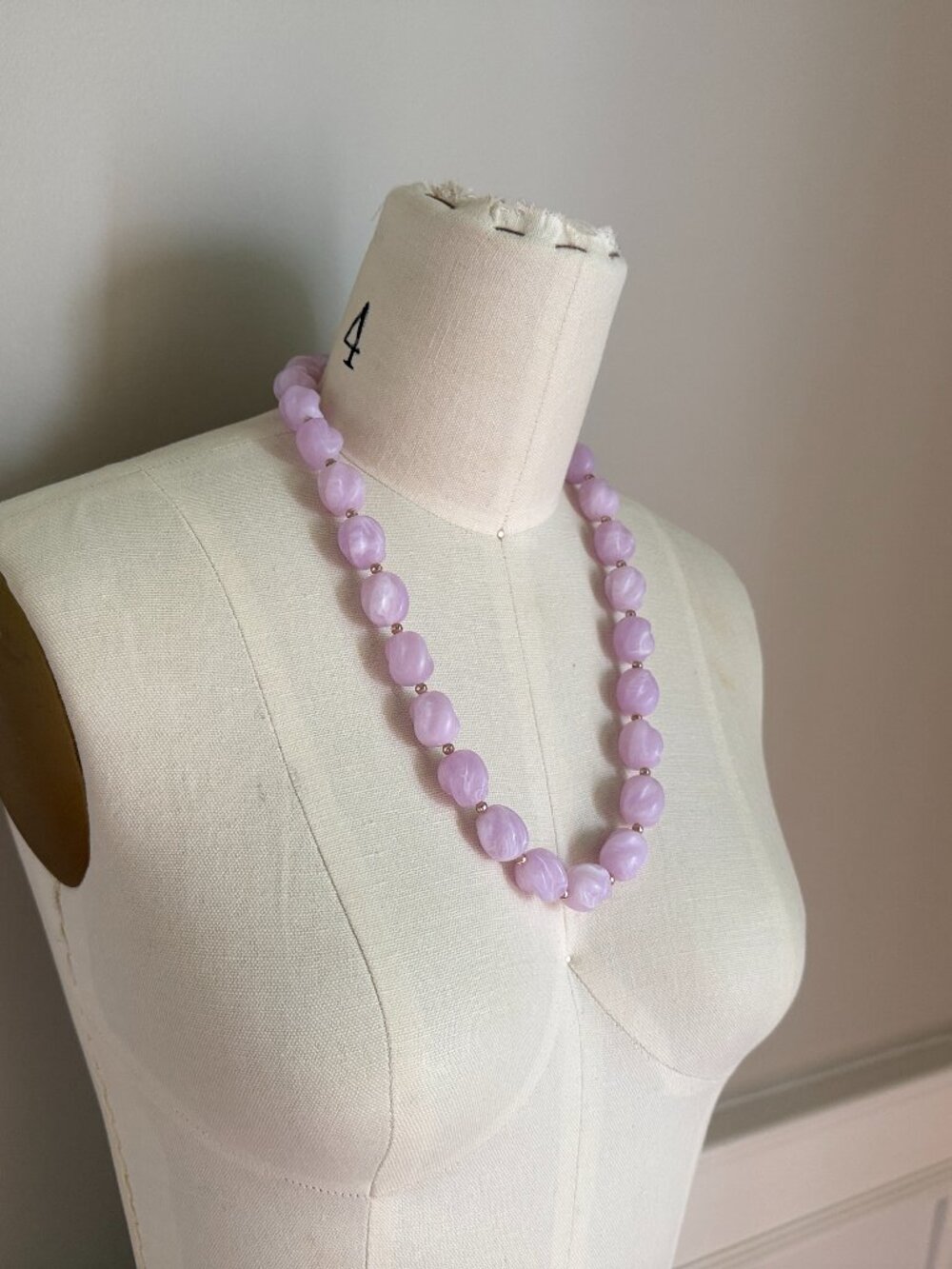 Vintage Lavender Necklace 24 inches
